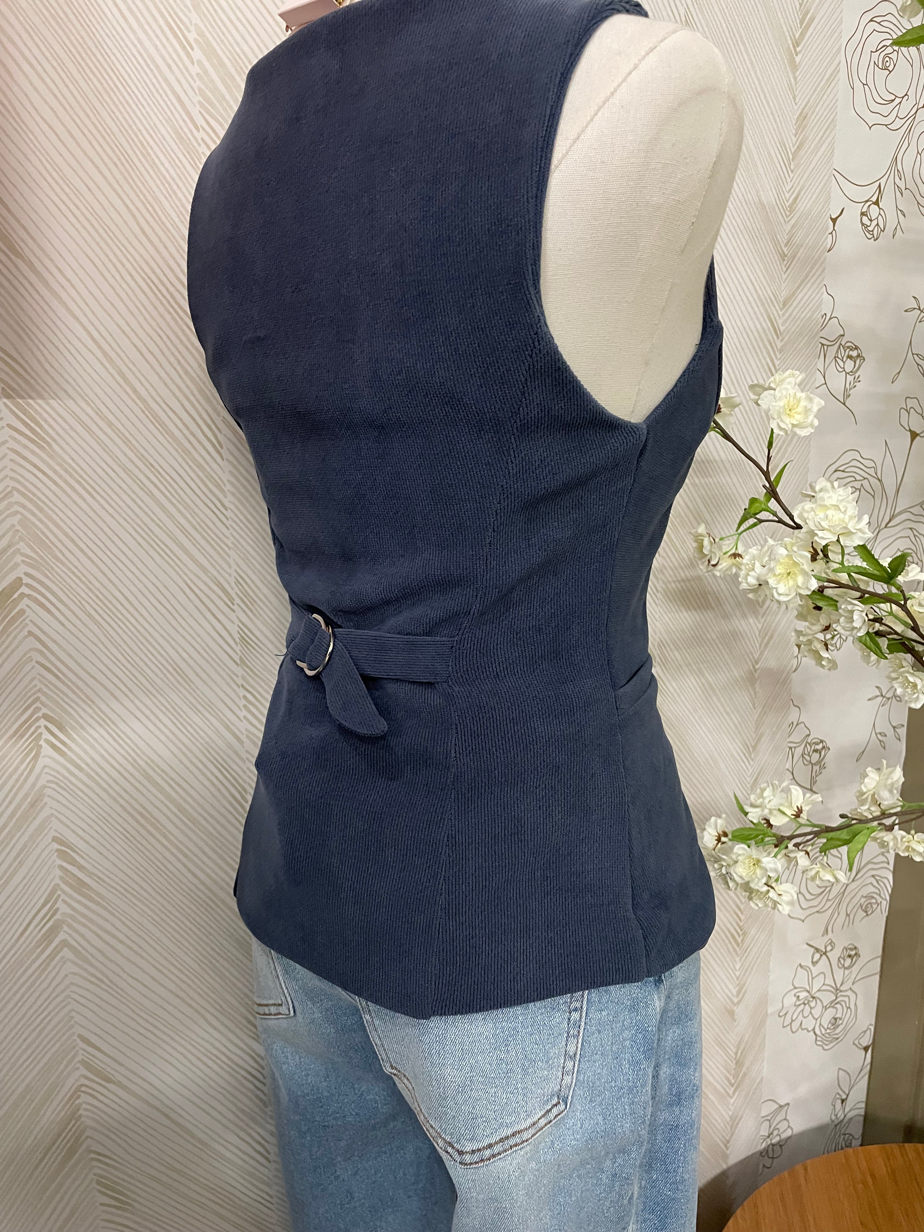 Button down vest top