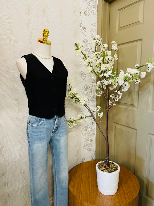 Black dressy vest