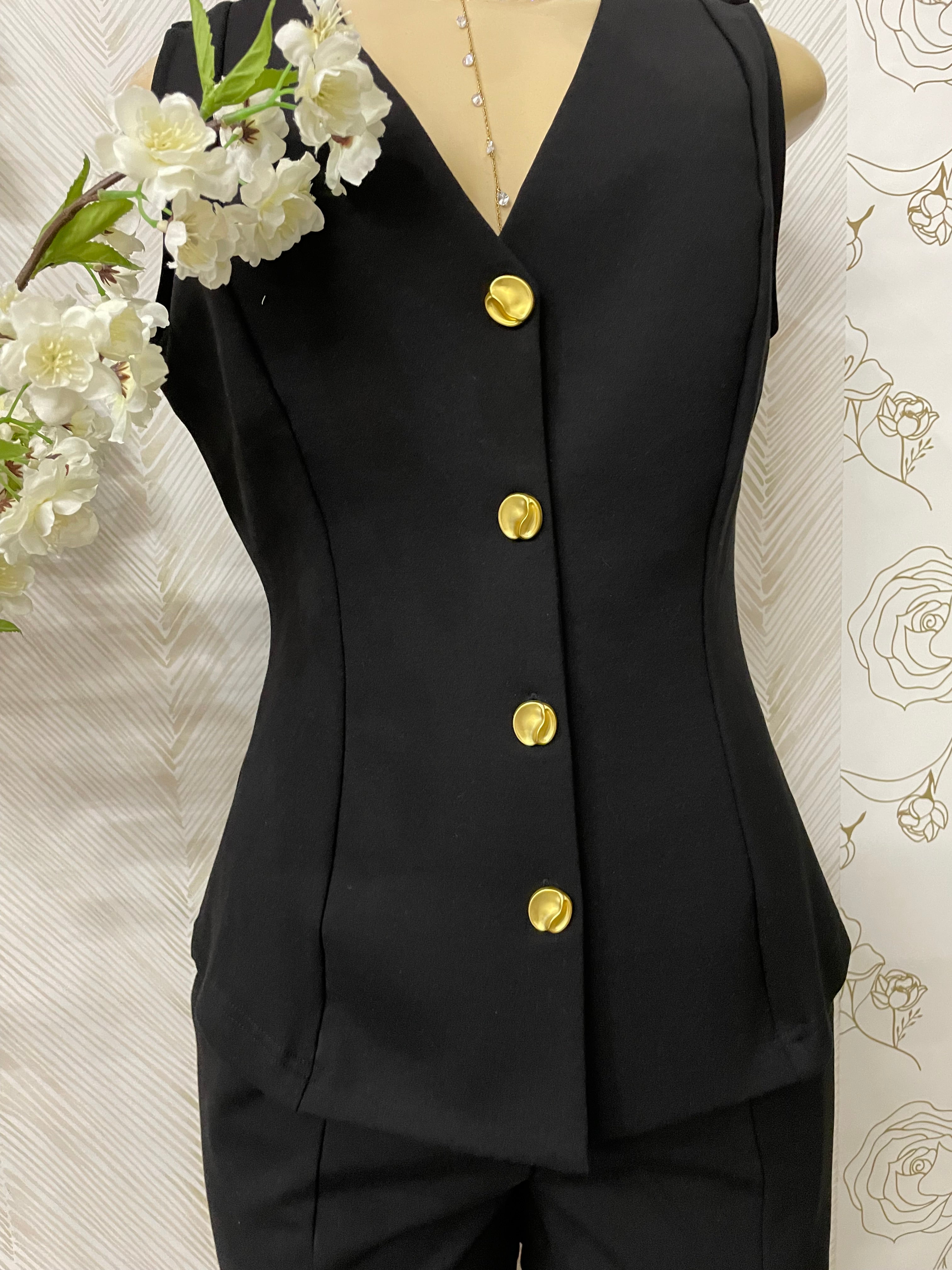 Vest and short set