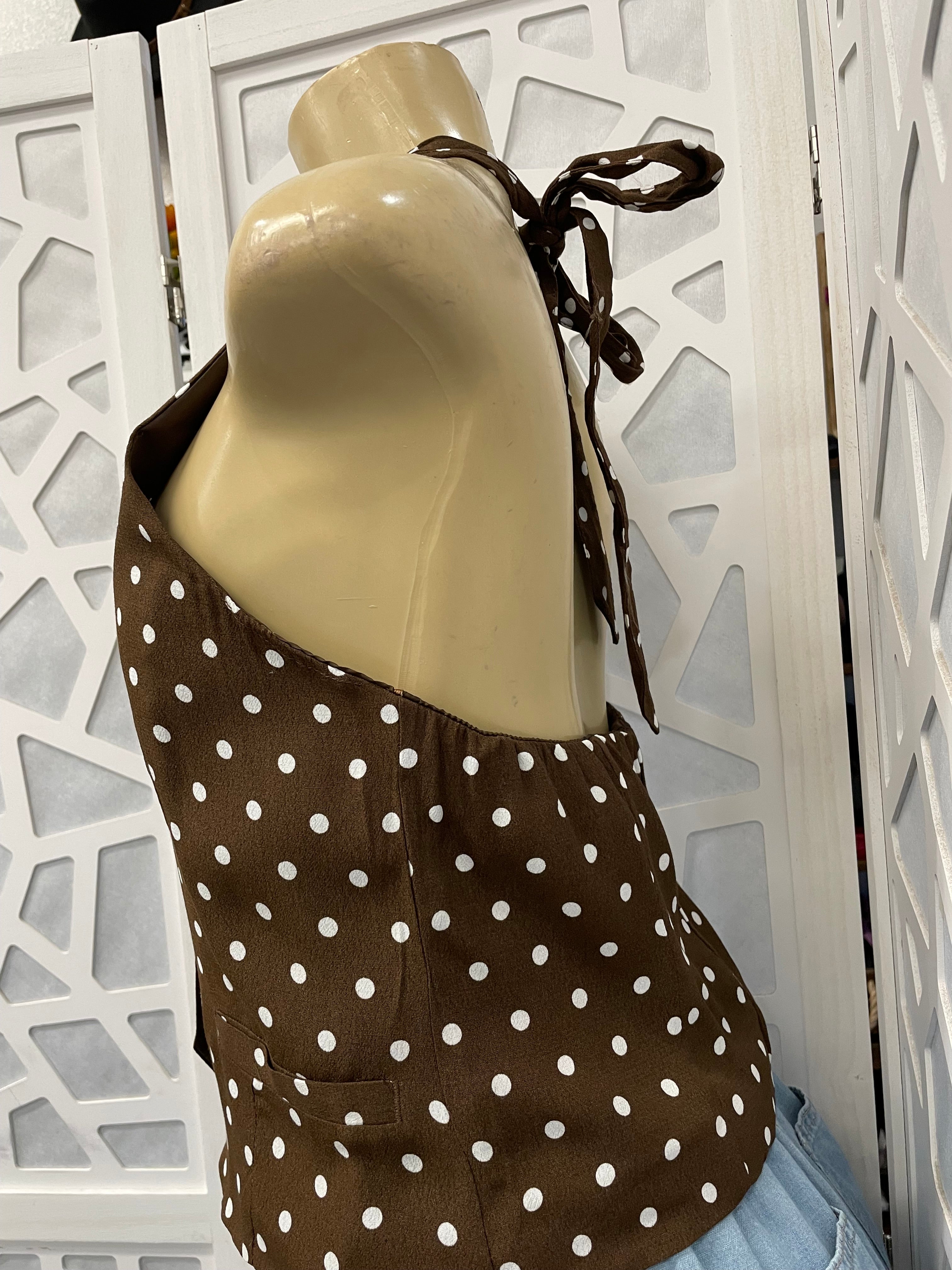 Polka dot halter top