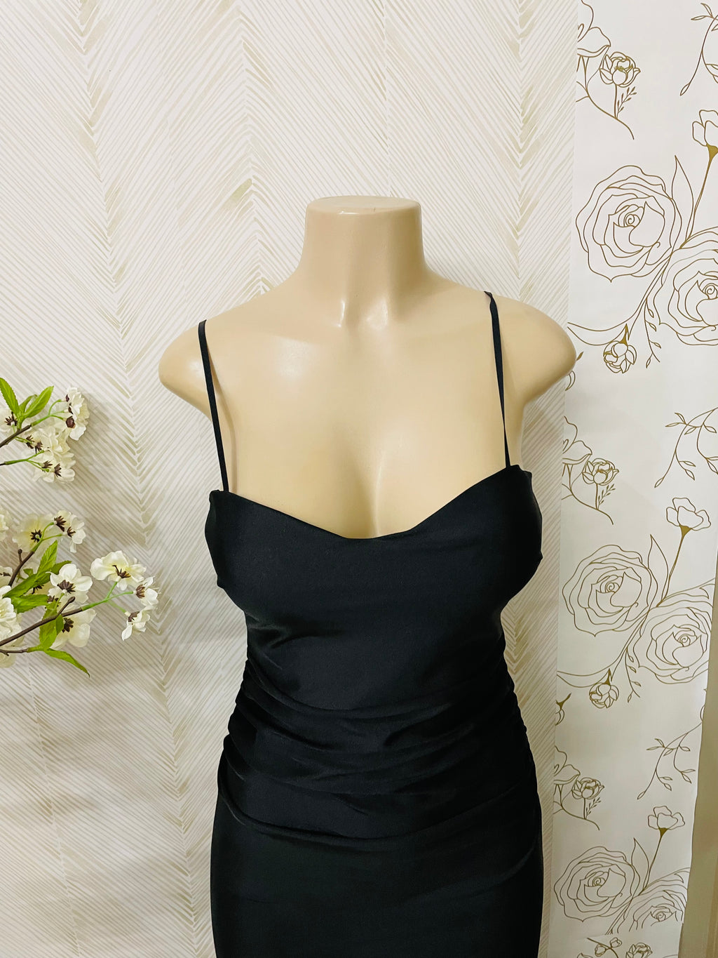 Spaghetti strap black dress
