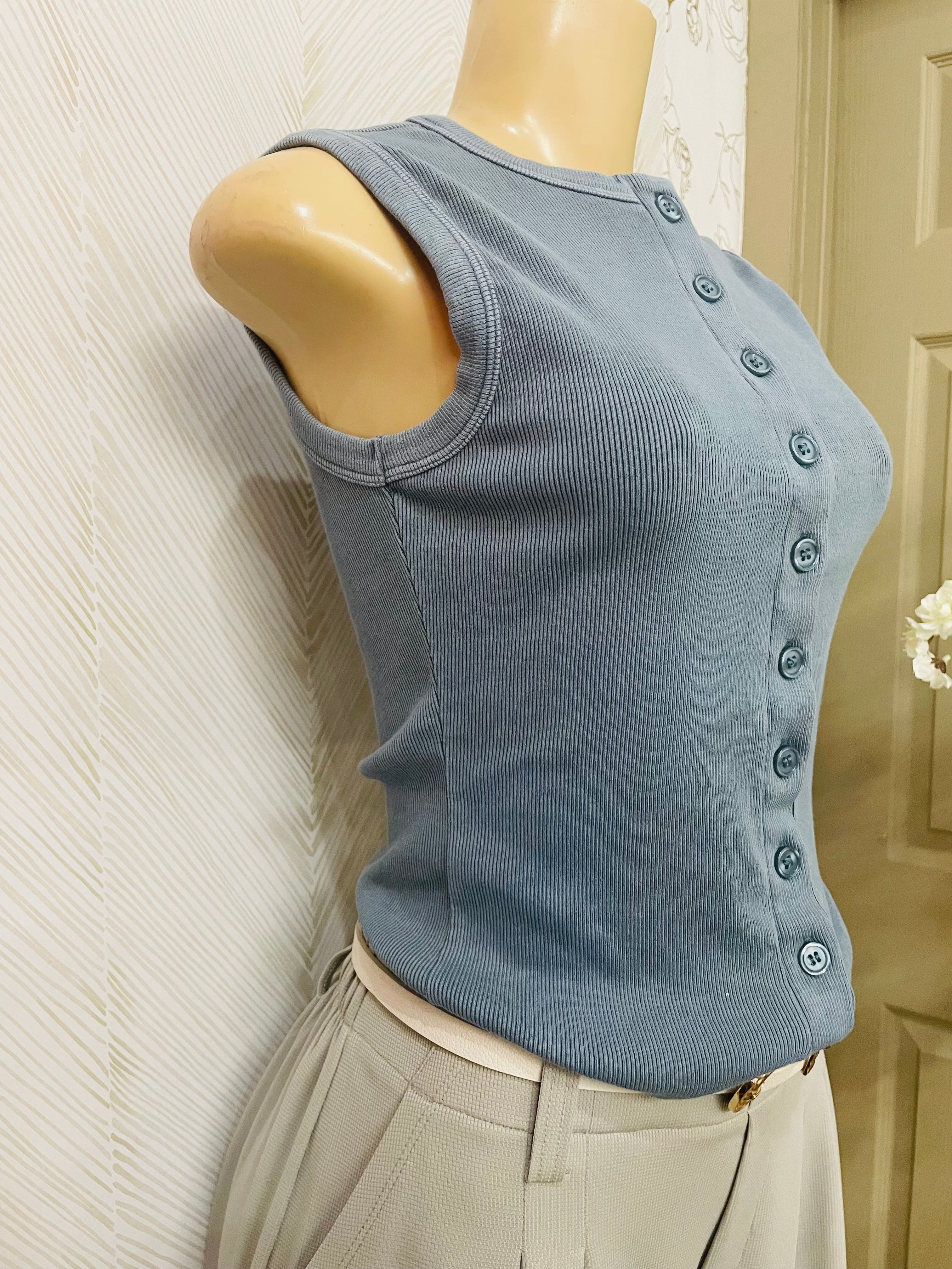 Button down tank top