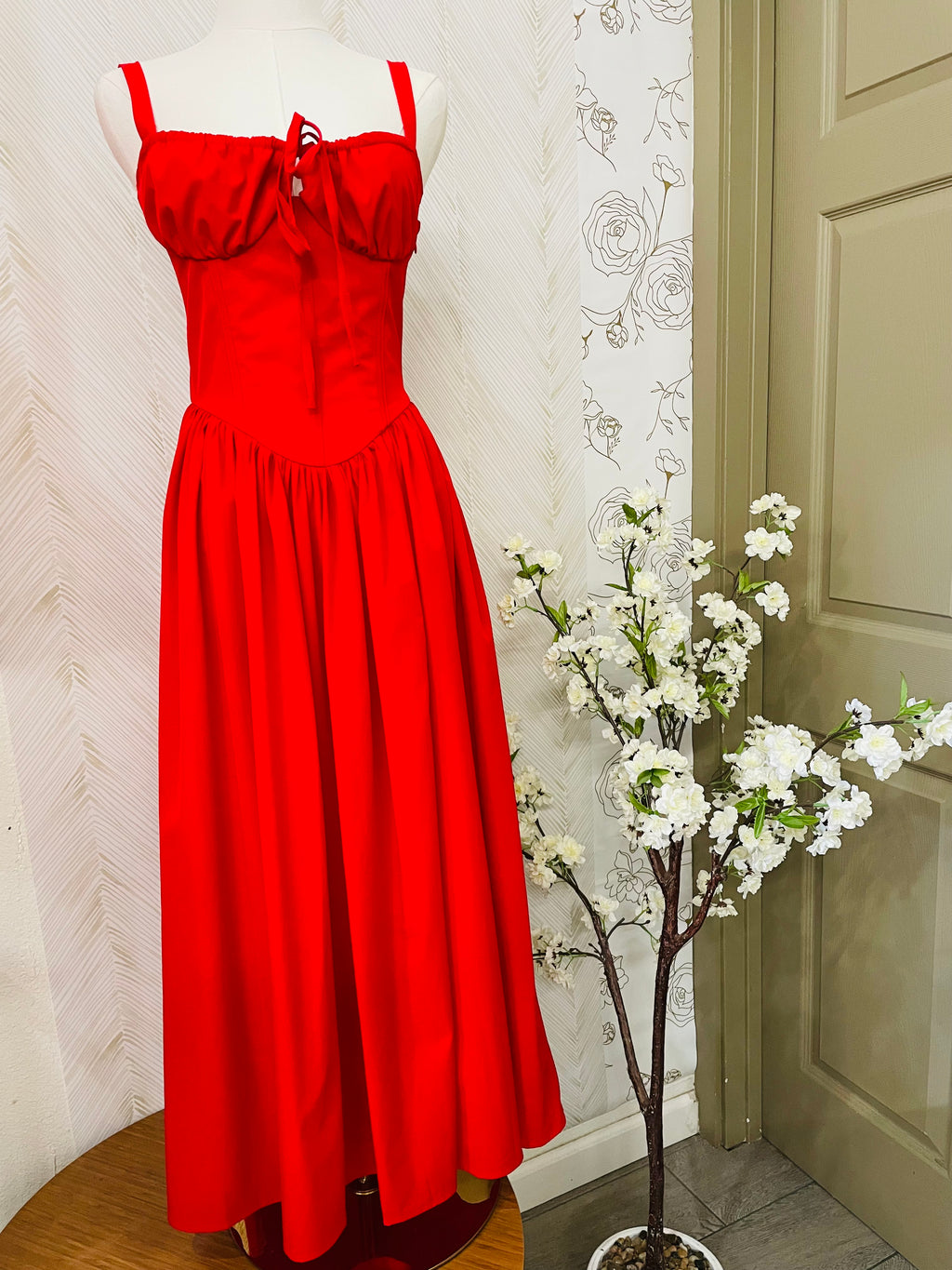Strap corset midi dress