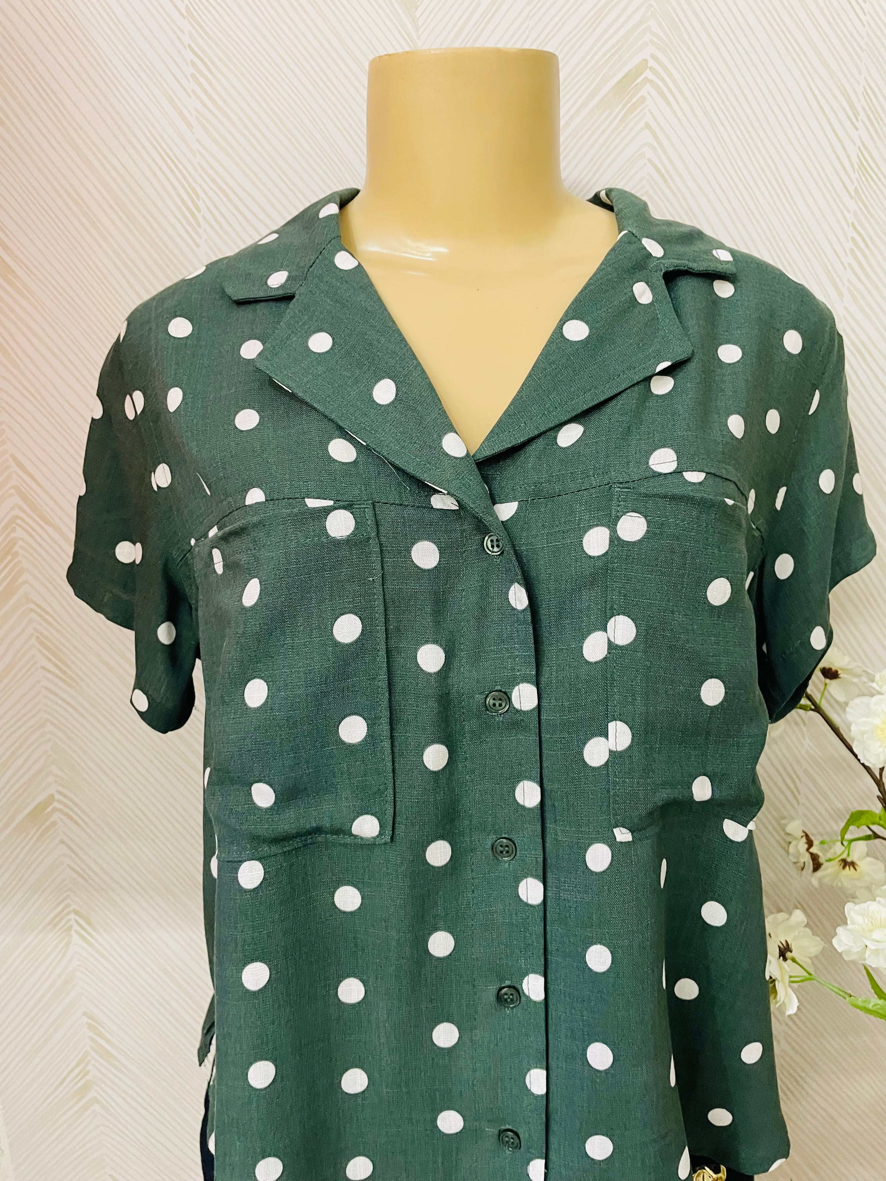Short sleeve Polka dot blouse