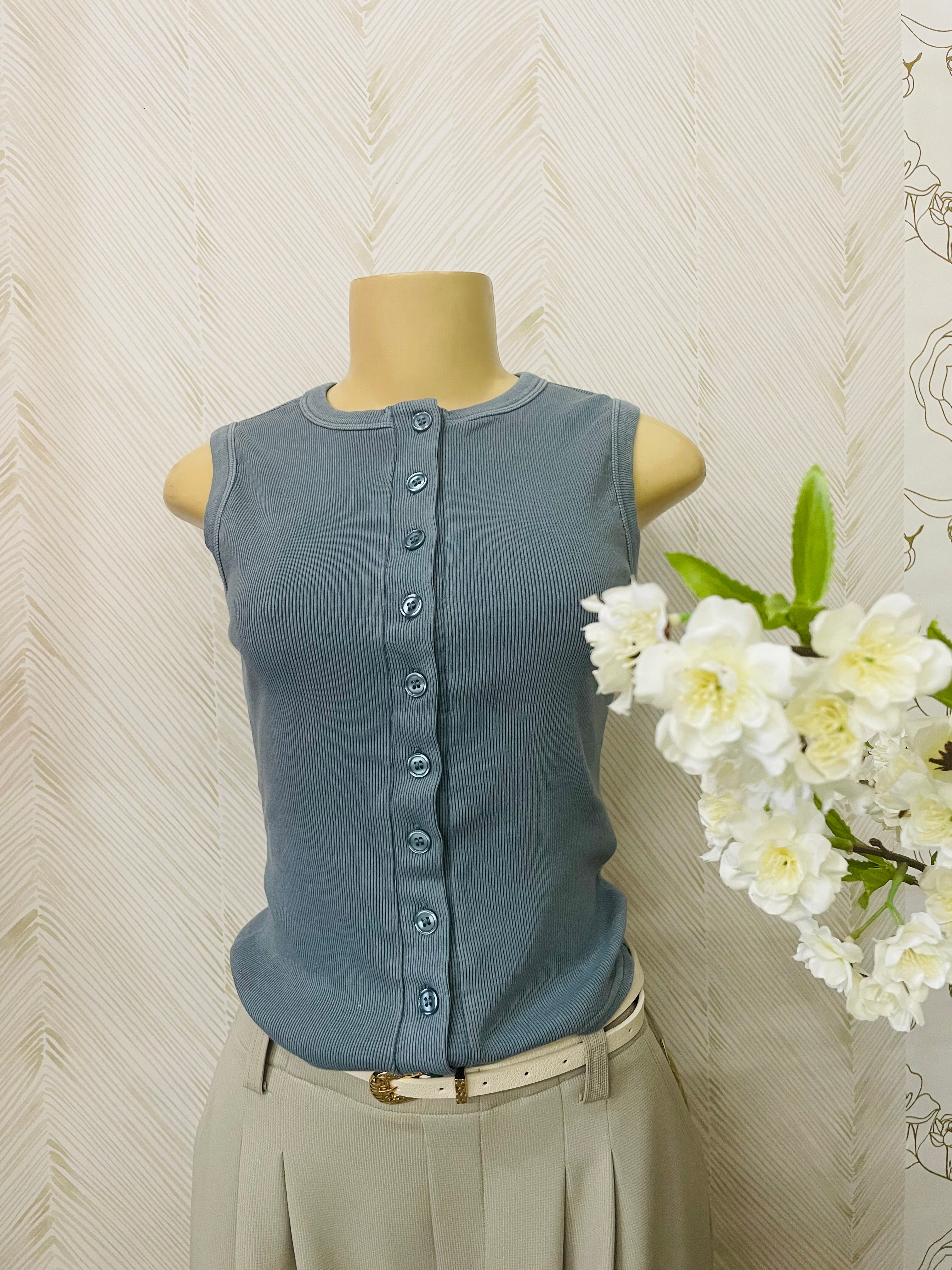 Button down tank top