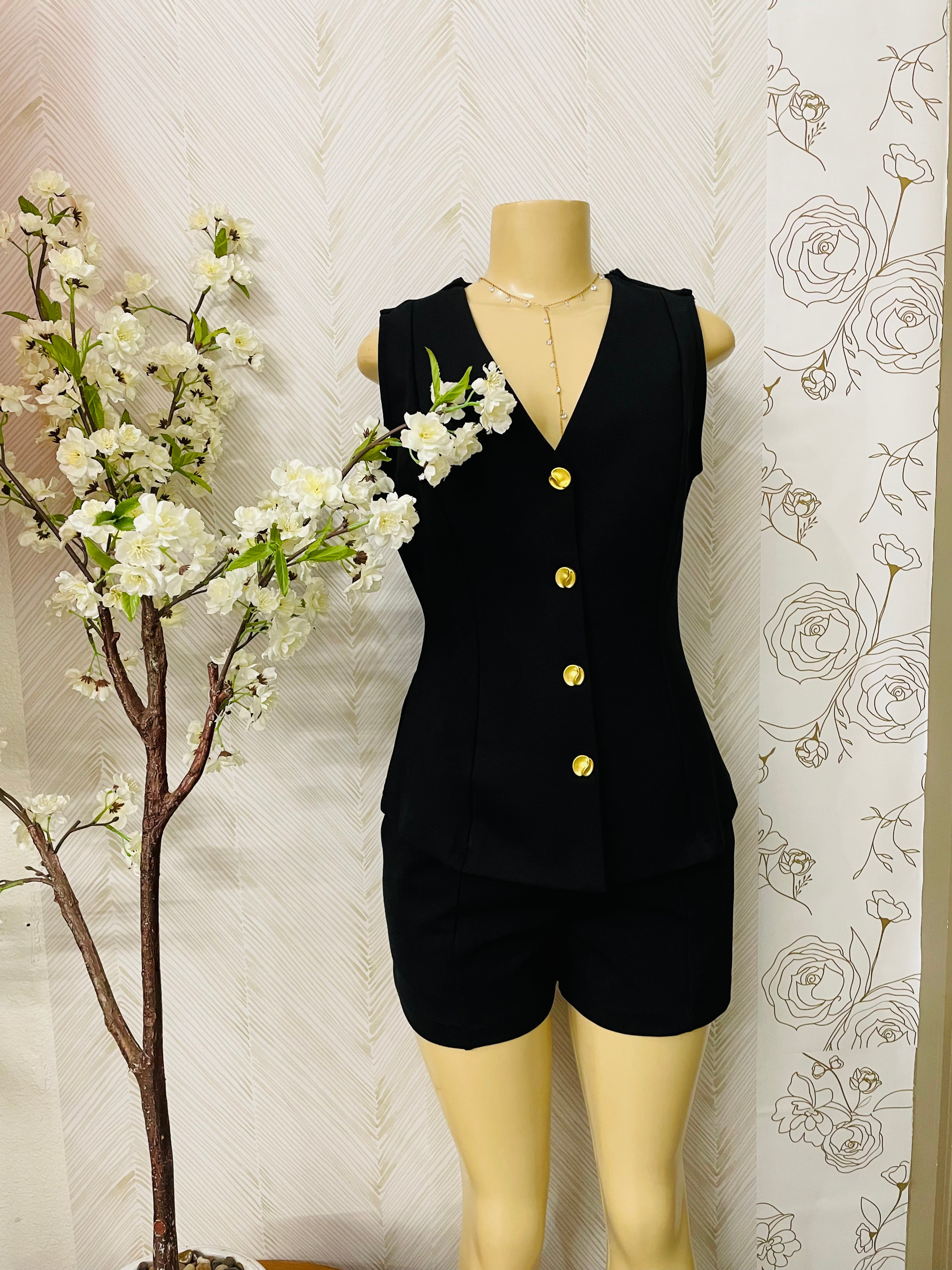 Vest and short set