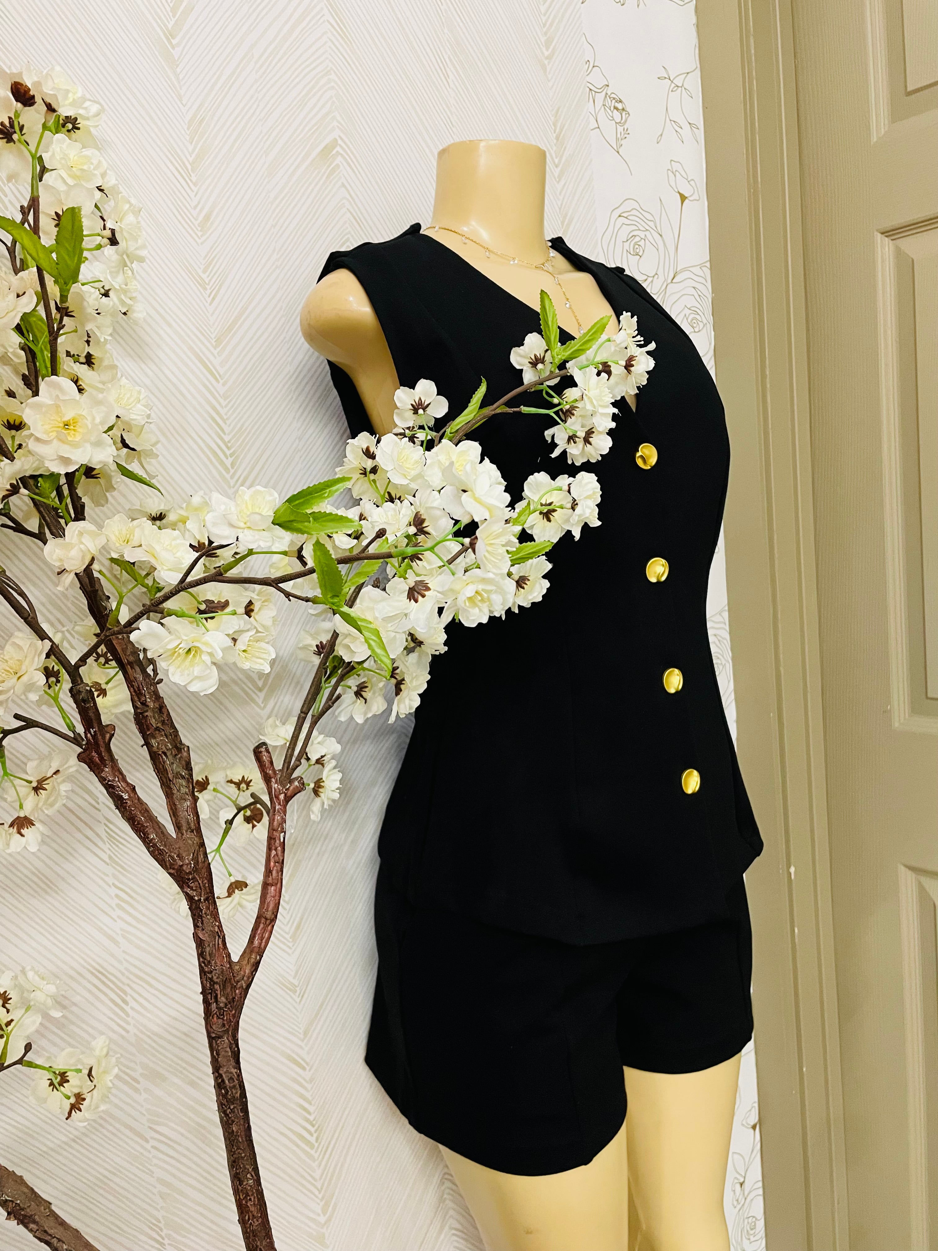 Vest and short set