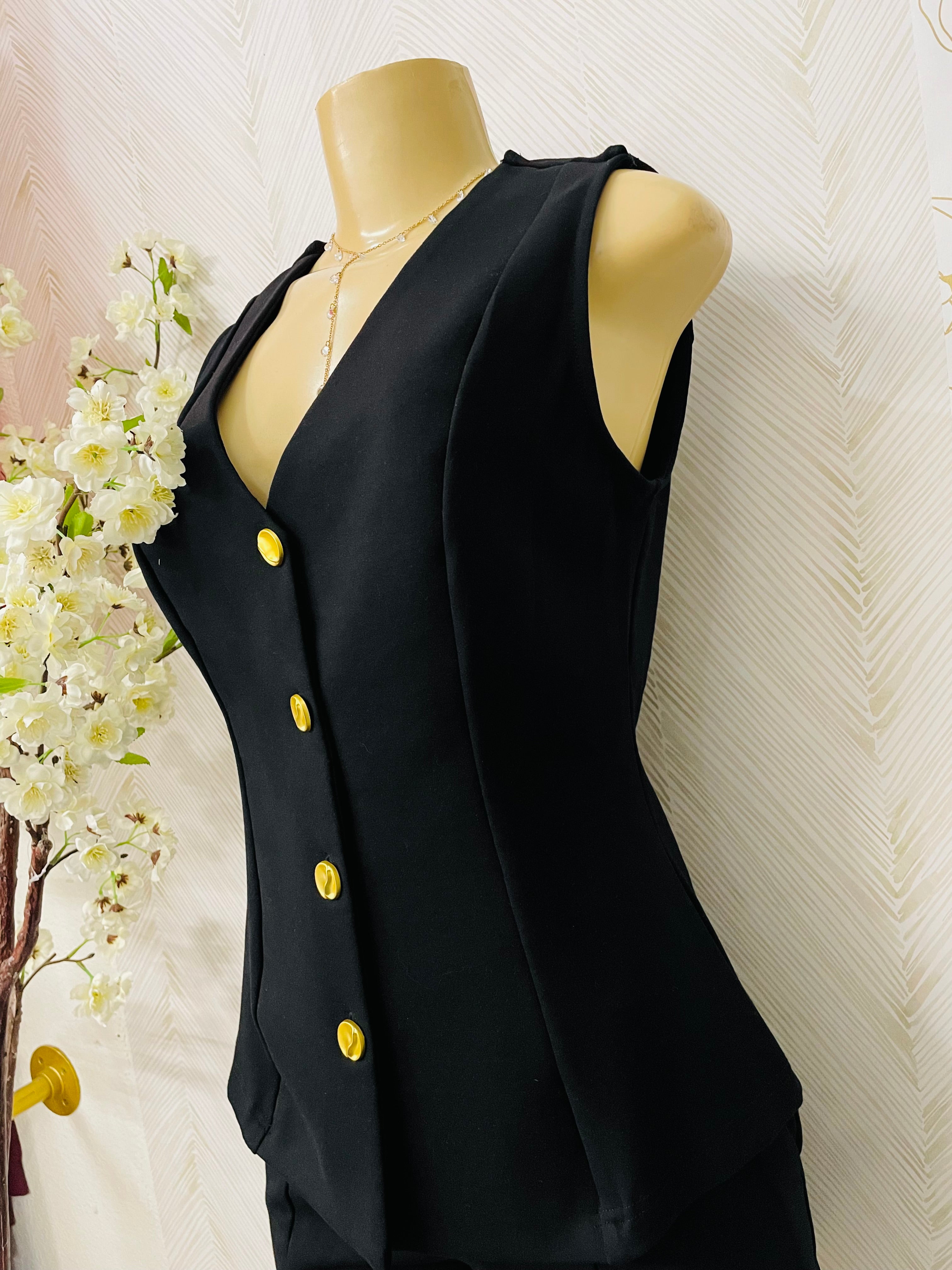 Vest and short set