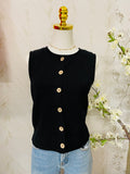 Button down knit vest