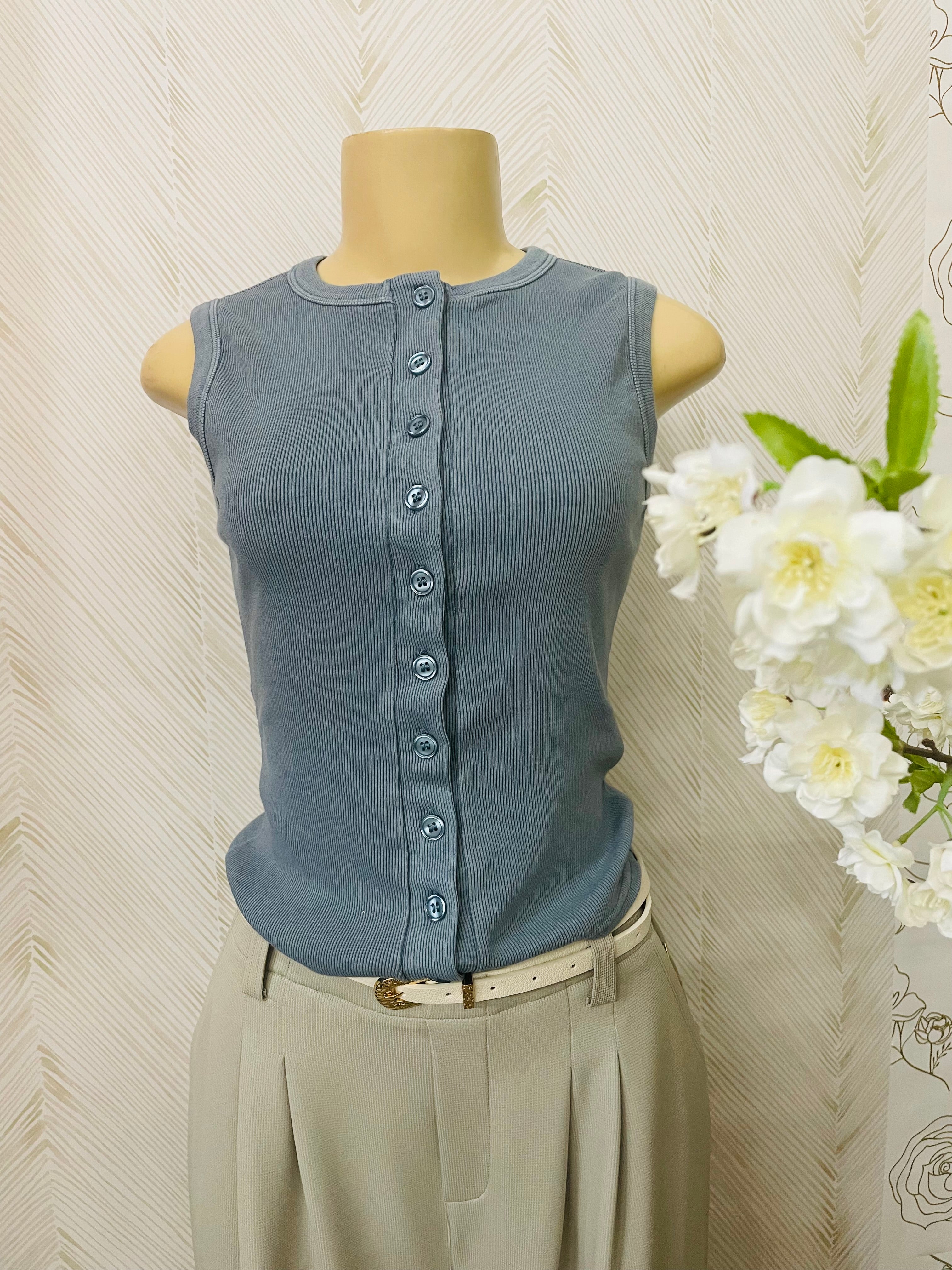 Button down tank top