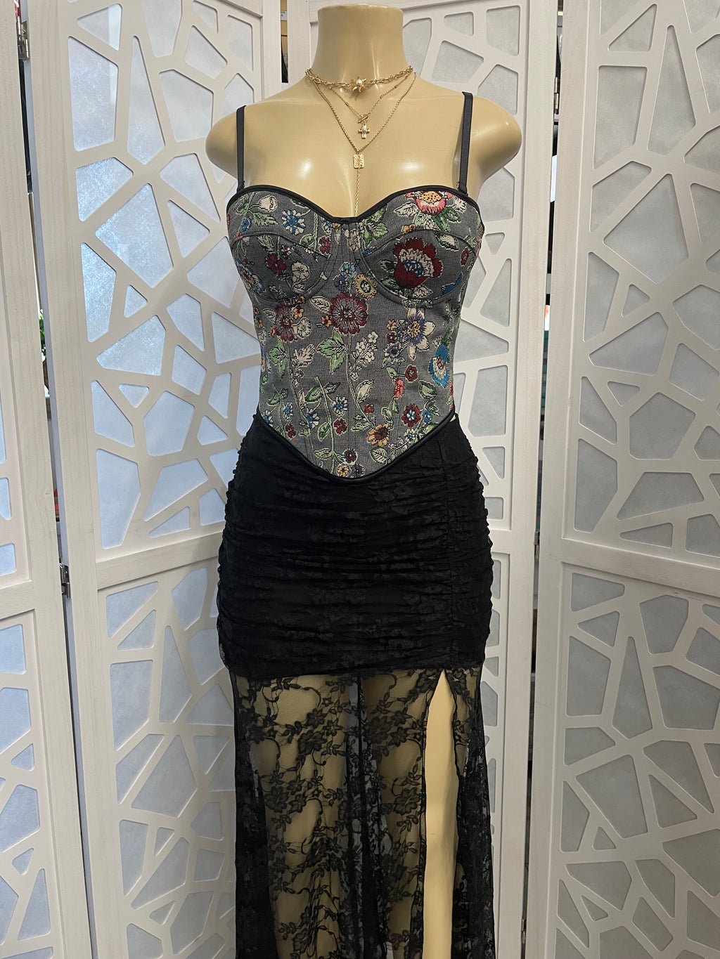 Corset floral top