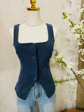Button down vest top