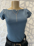 Boat neck basic top