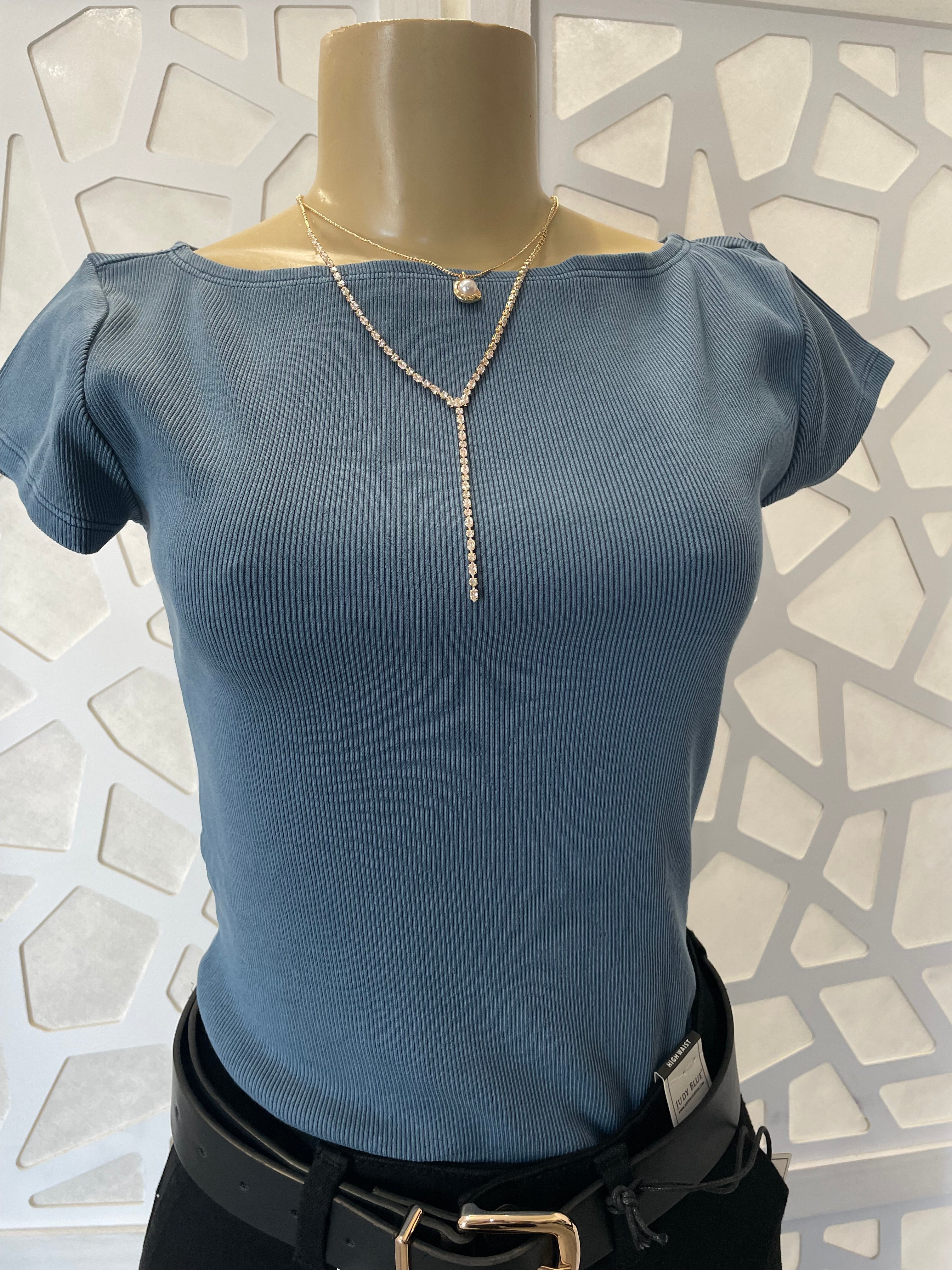 Boat neck basic top