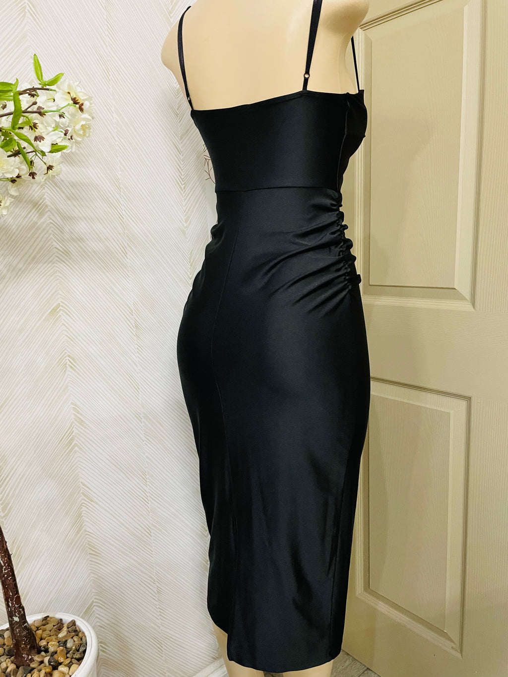 Spaghetti strap black dress