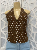 Polka dot halter top