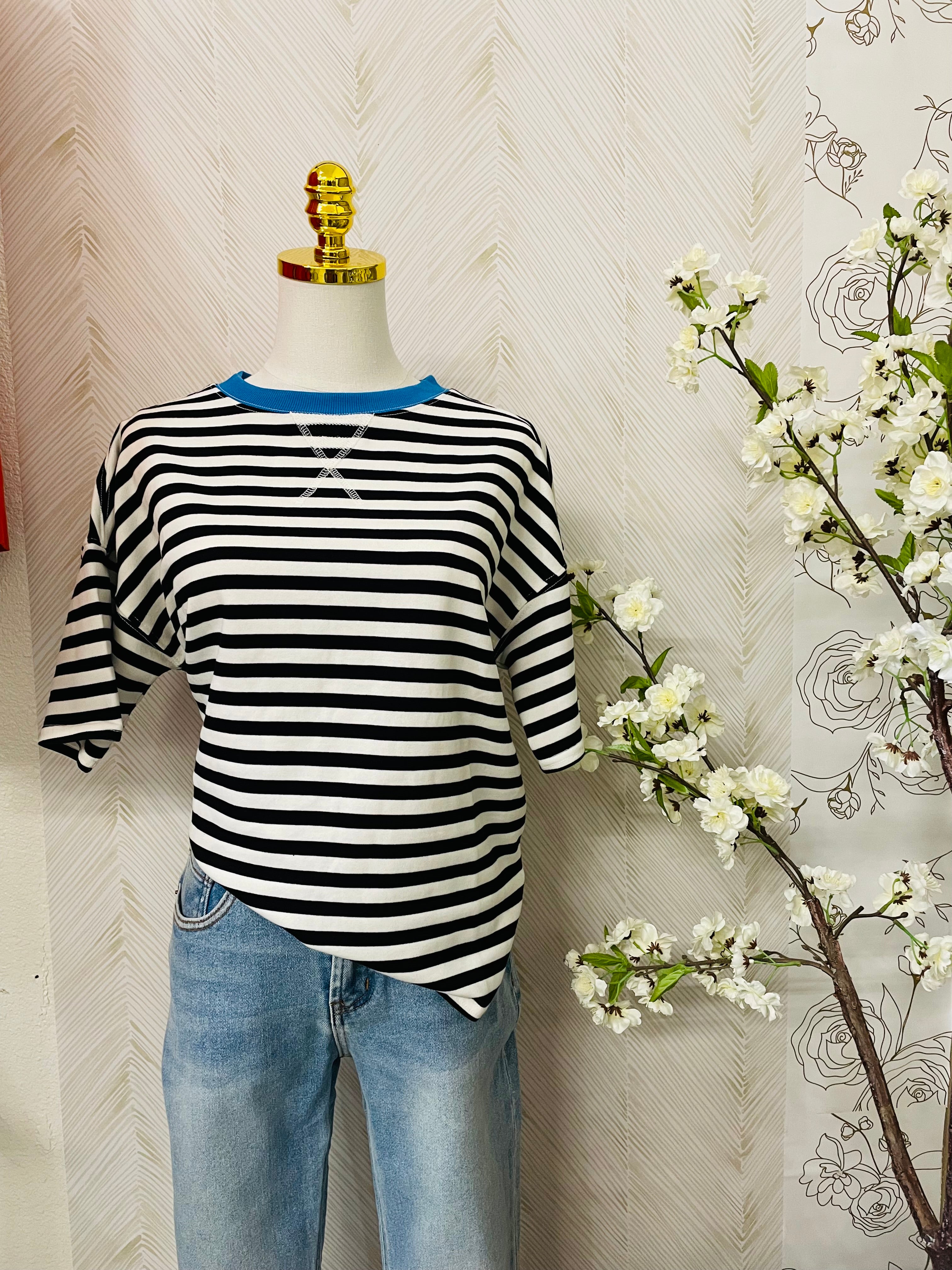 Stripe oversized shirt