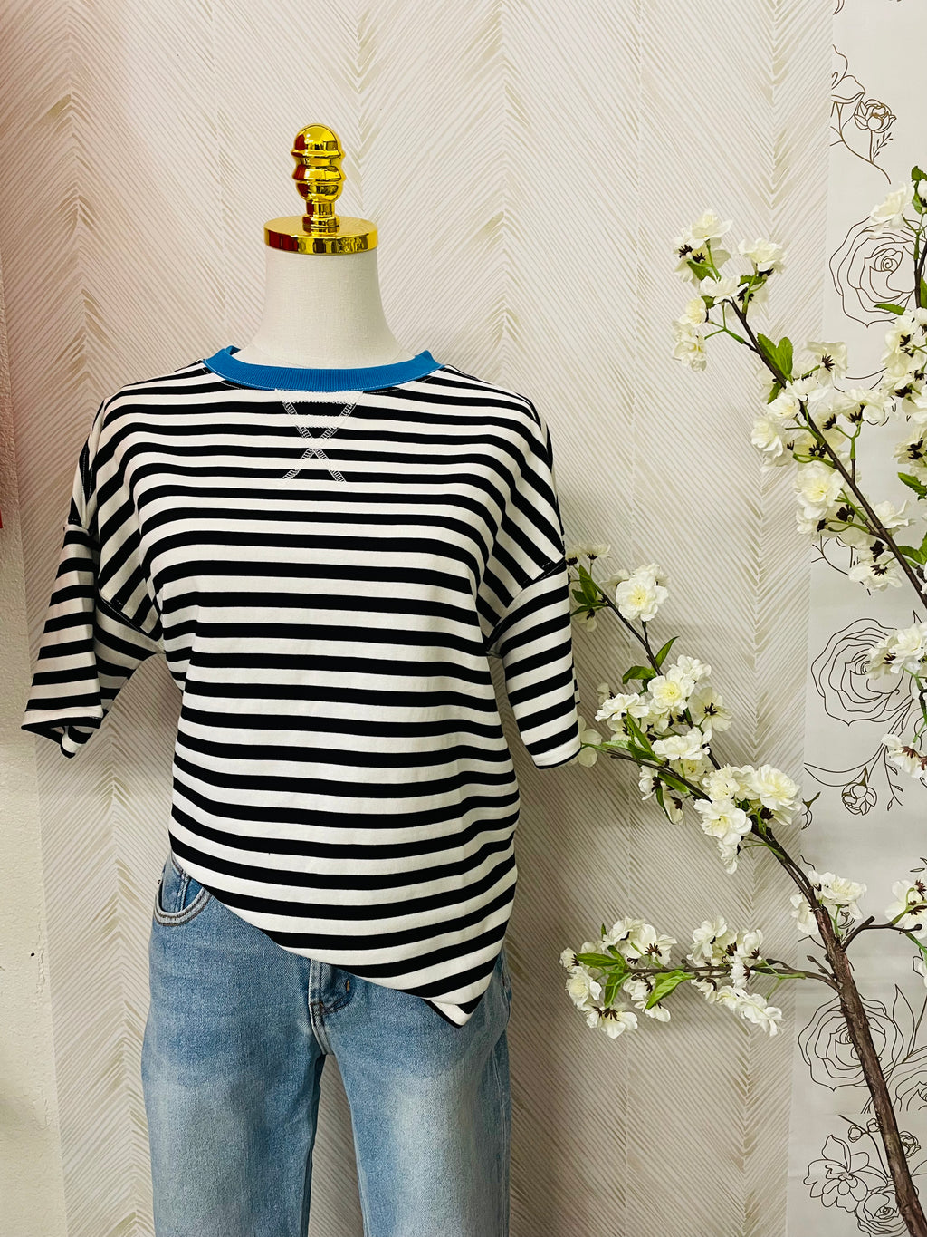 Stripe oversized shirt