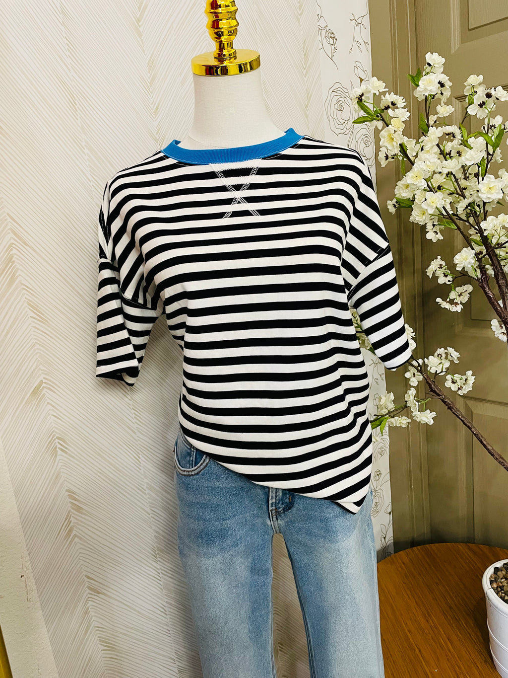 Stripe oversized shirt