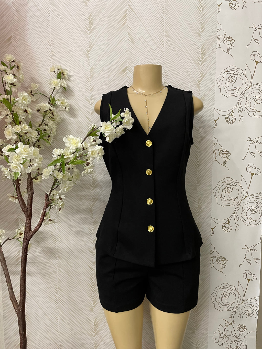 Vest and short set