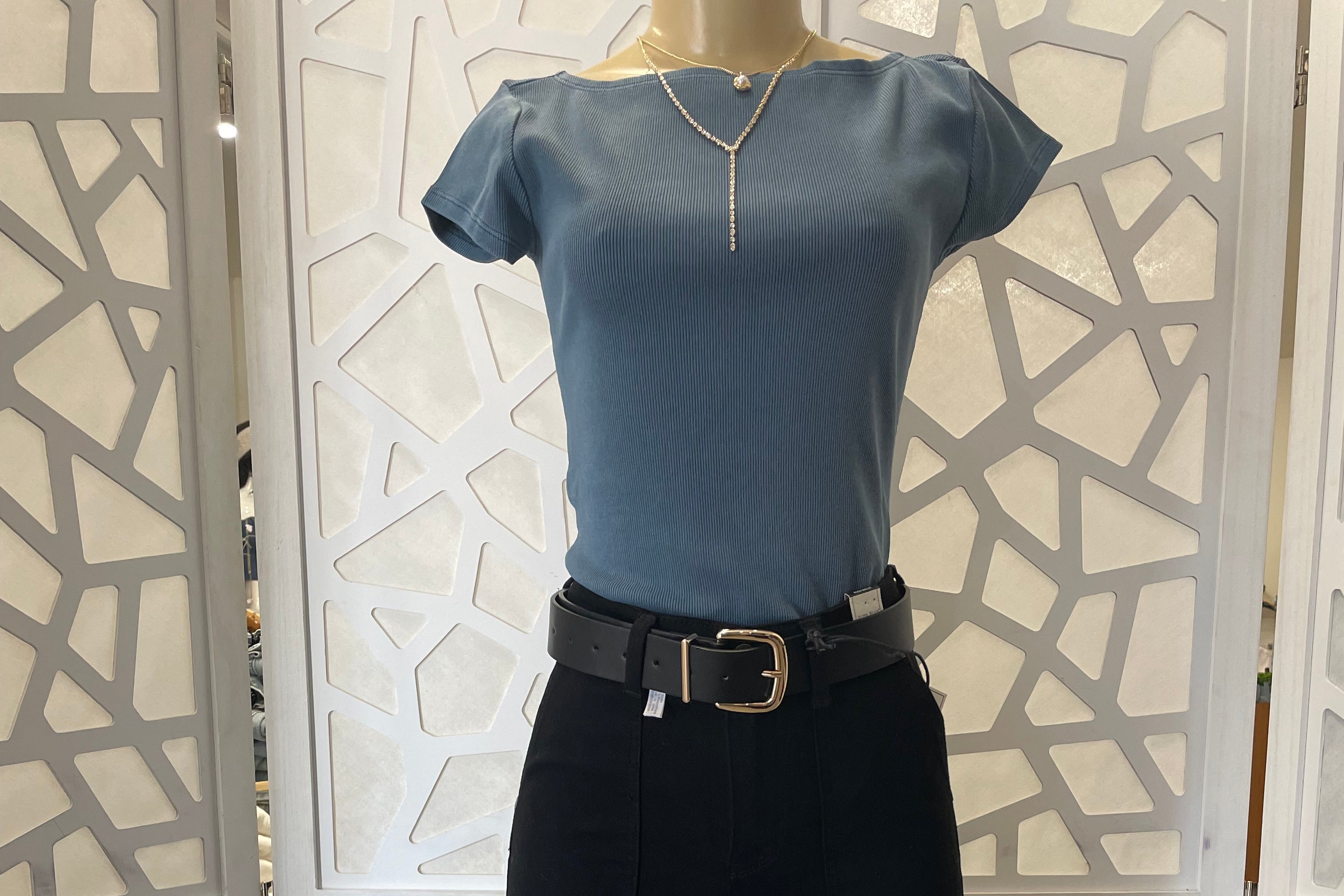 Boat neck basic top