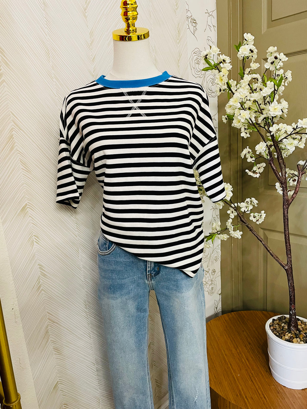 Stripe oversized shirt