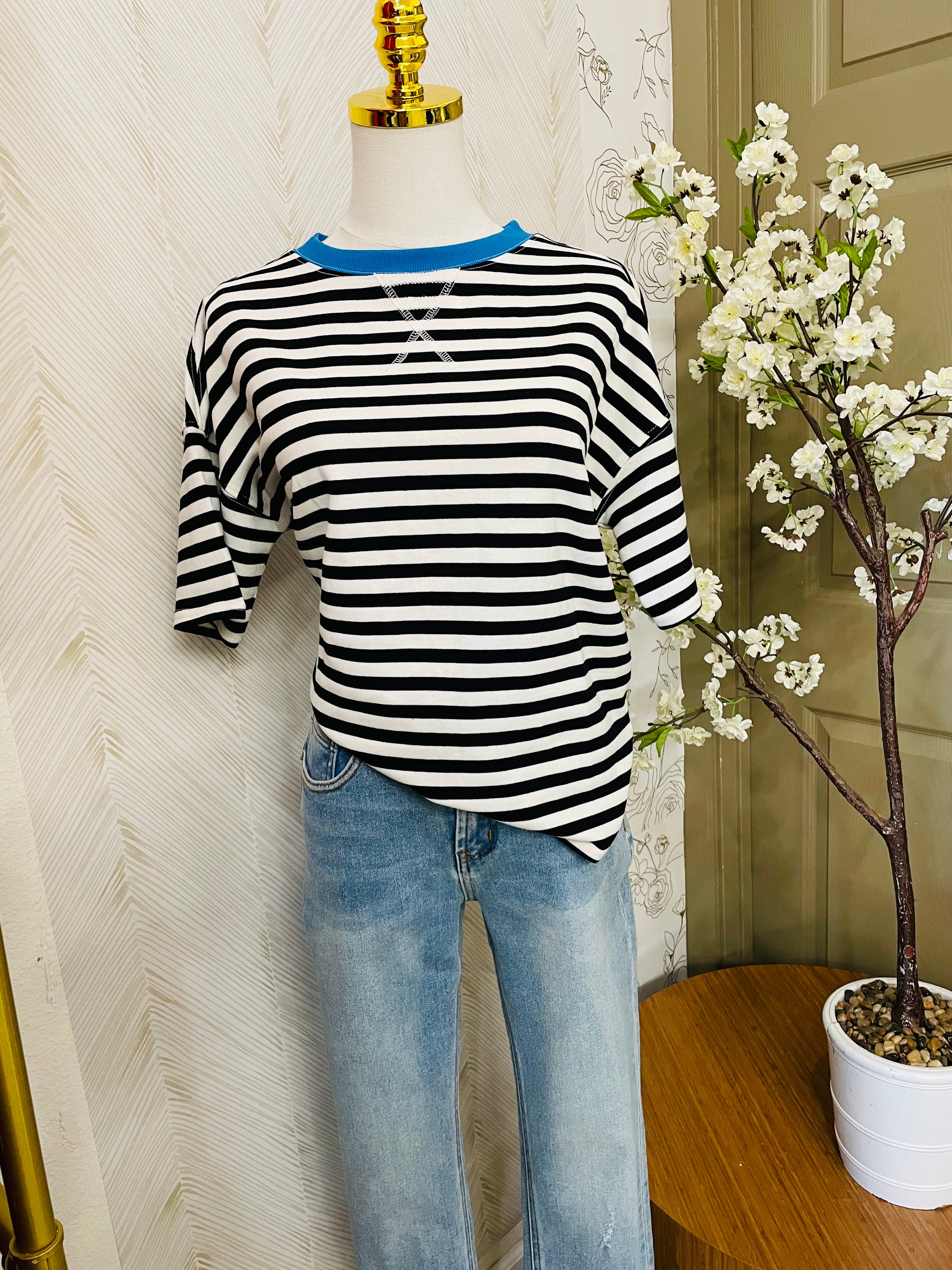Stripe oversized shirt