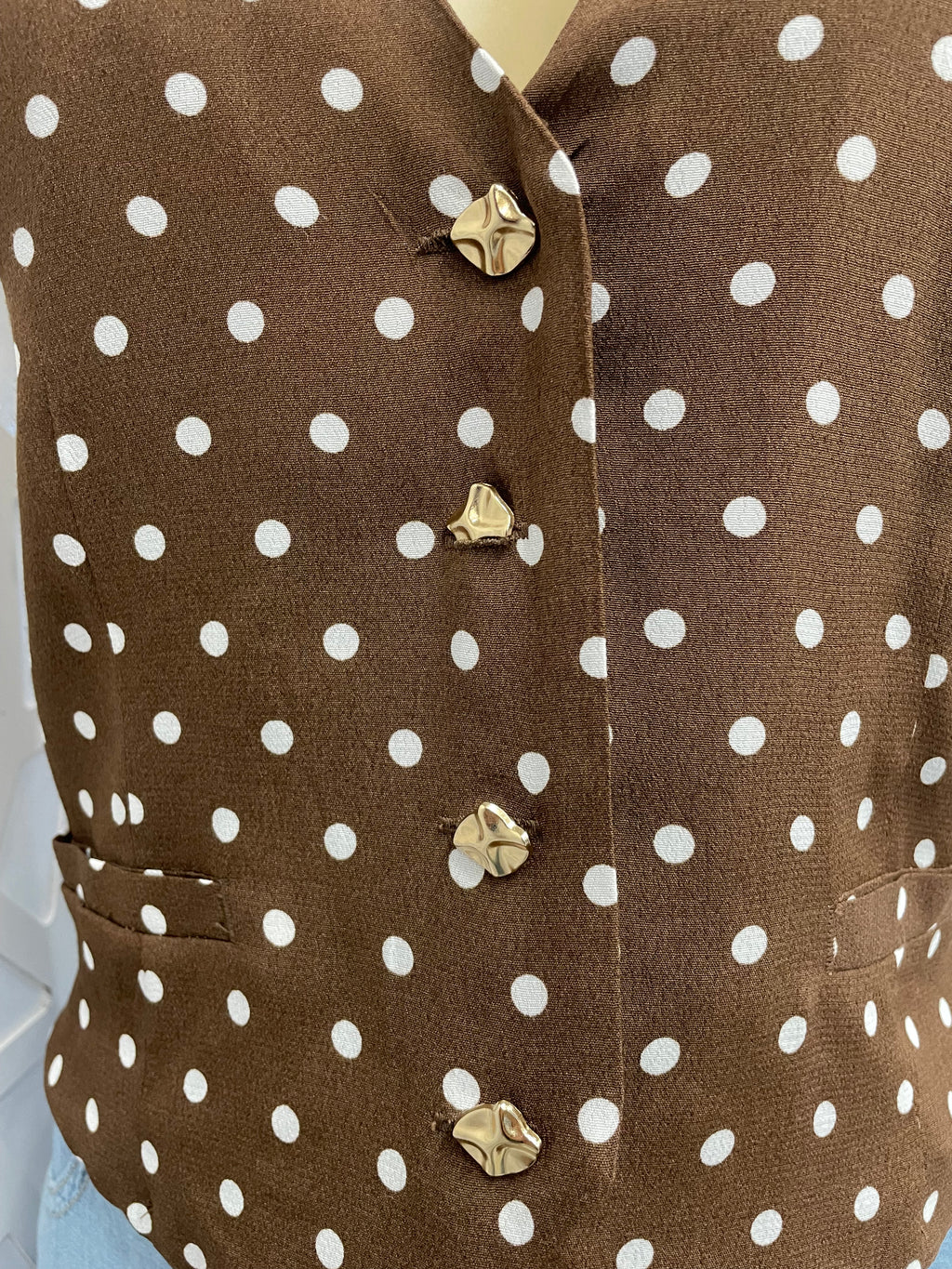 Polka dot halter top
