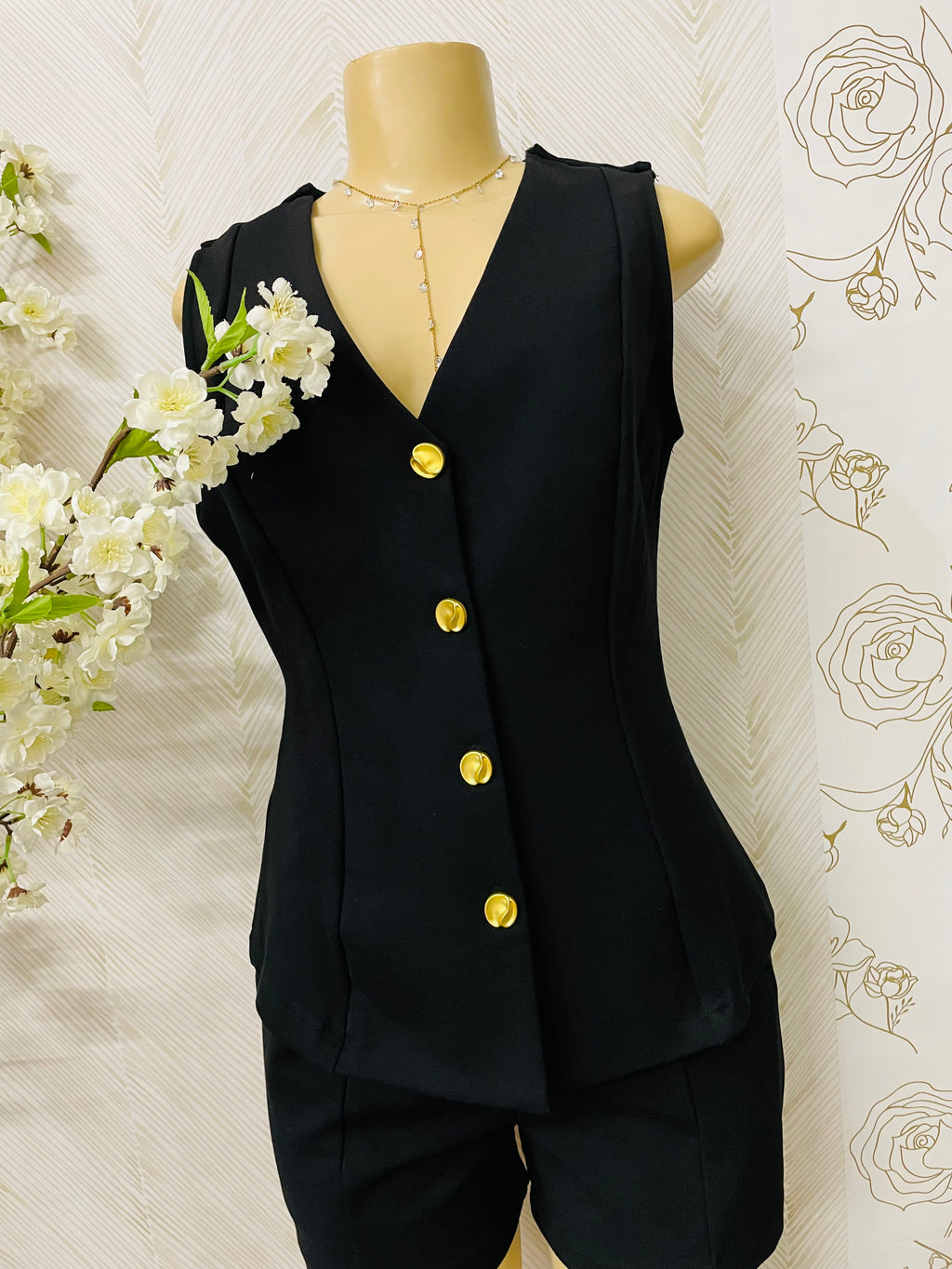 Vest and short set