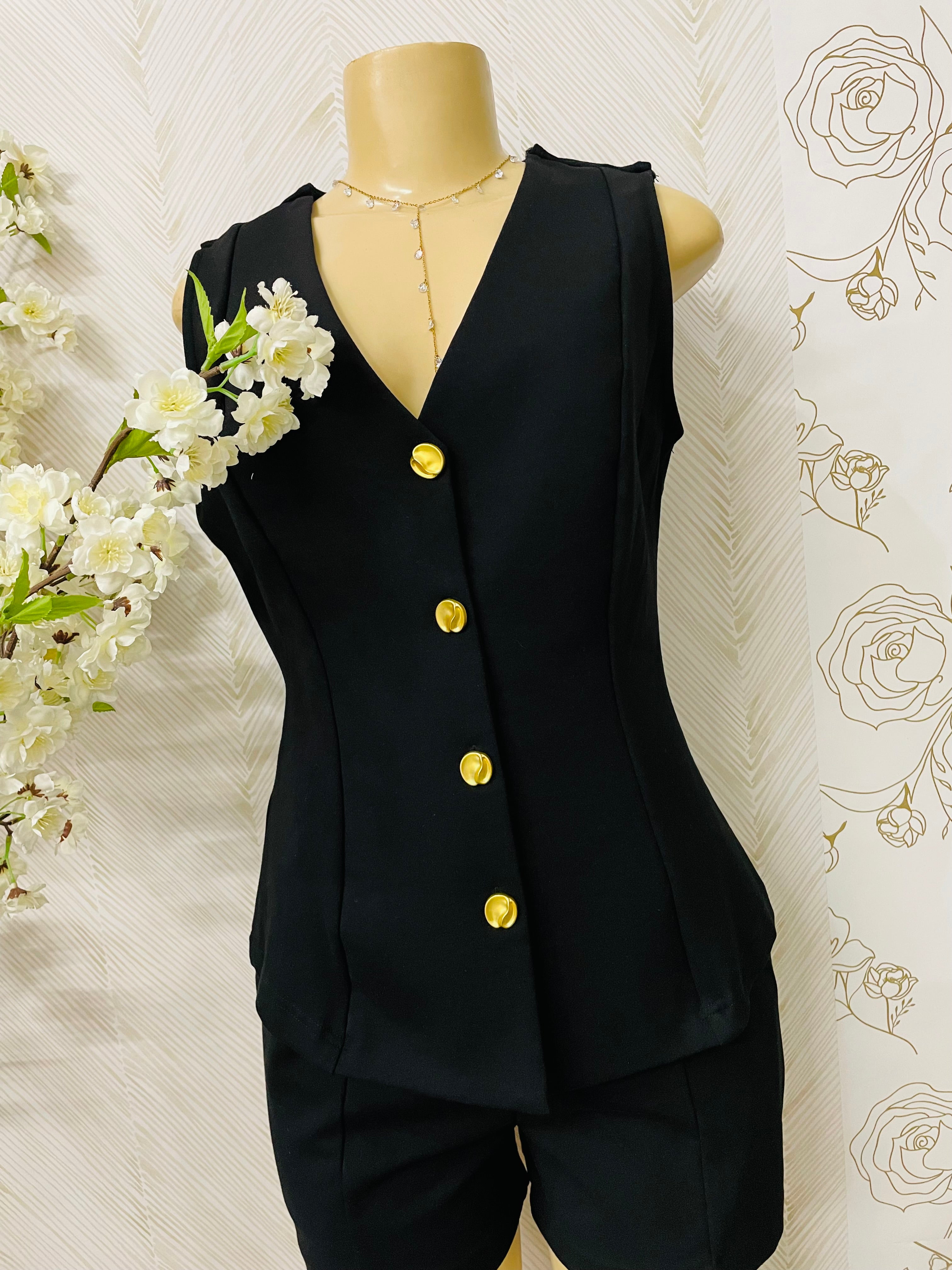 Vest and short set
